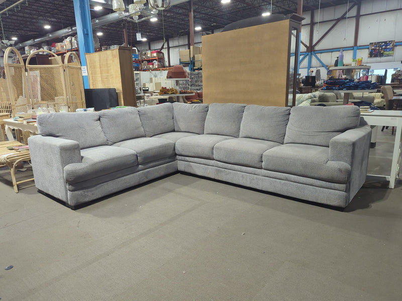 Grey Fabric Sectional Sofa
