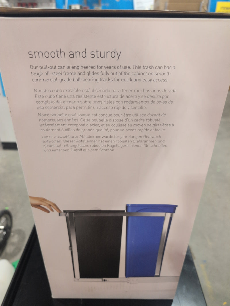 Simplehuman Dual Compartment Pull Out Garbage and Recycling Can