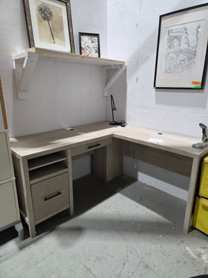 Sauder Pacific View L-Shaped Home Office Desk
