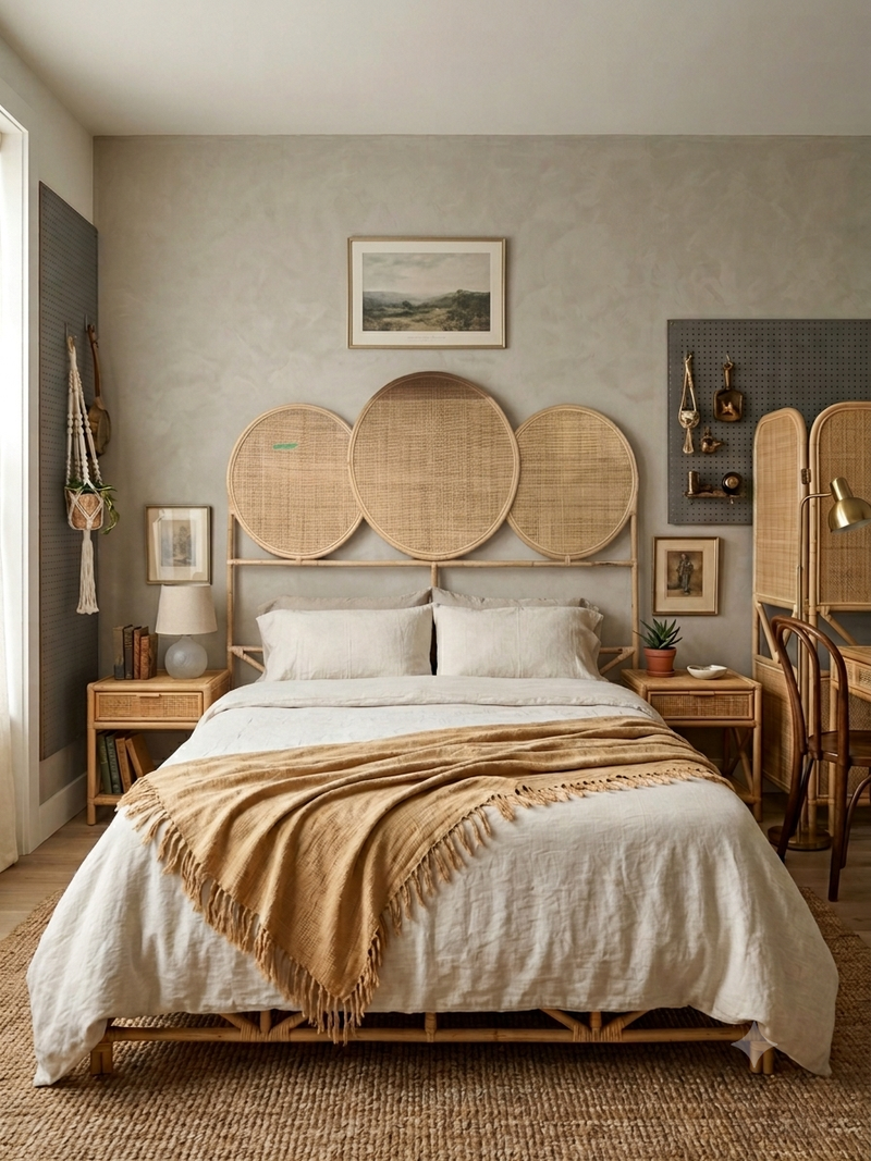 Lihat Rattan King Headboard