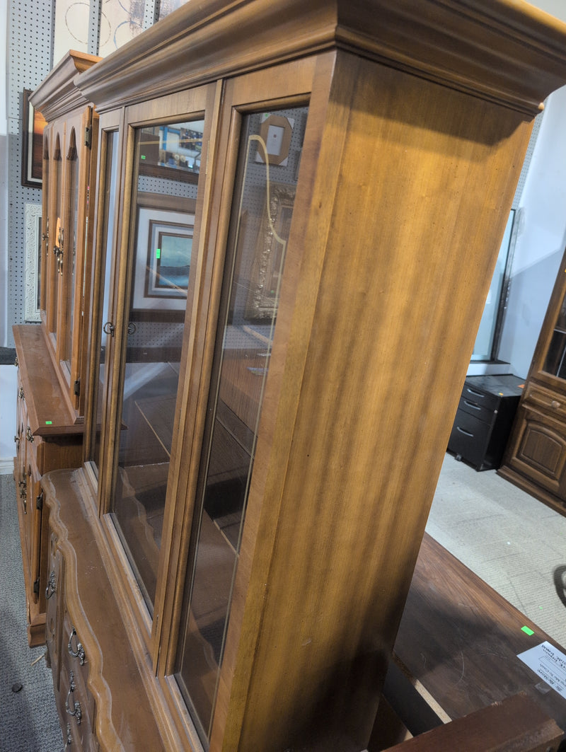 Vintage Wooden Buffet and Hutch
