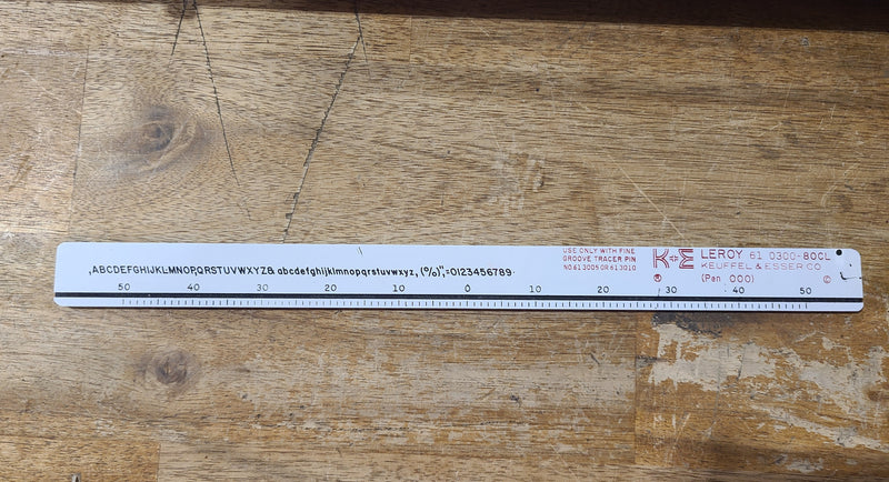 Vintage Keuffel & Esser (K&E) LEROY II Drafting Lettering Set w/ Case & Templates