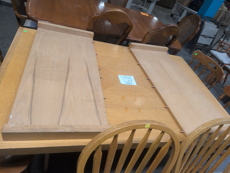 Large Rectangular Dining Table with 2 Leaves