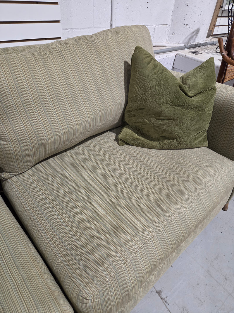 Sage Green Pinstripe Sofa