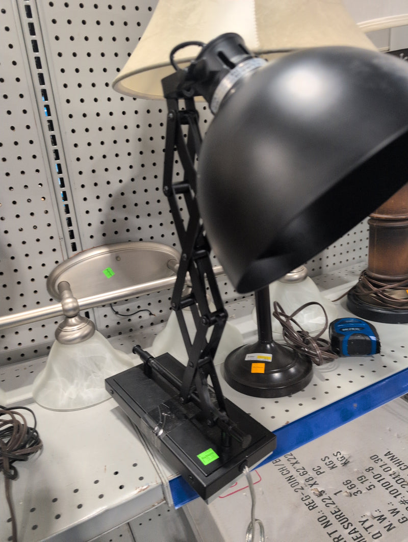 Black Tabletop Lamp with Adjustable Height
