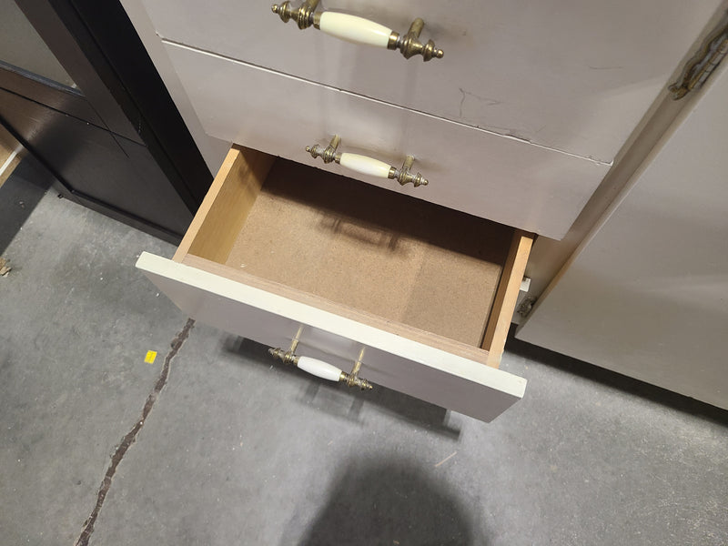 Vintage-Style Cream Bathroom Vanity Combo with Sink