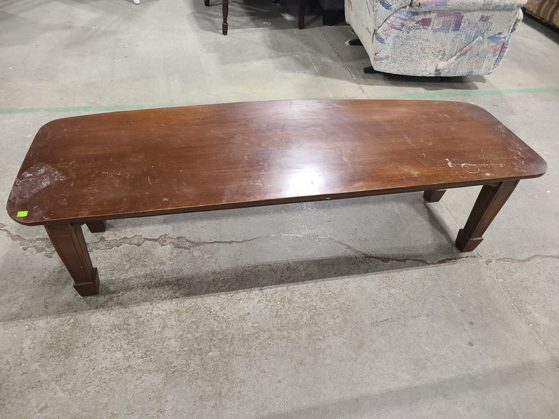 Vintage Mid-Century Curved Wood Coffee Table