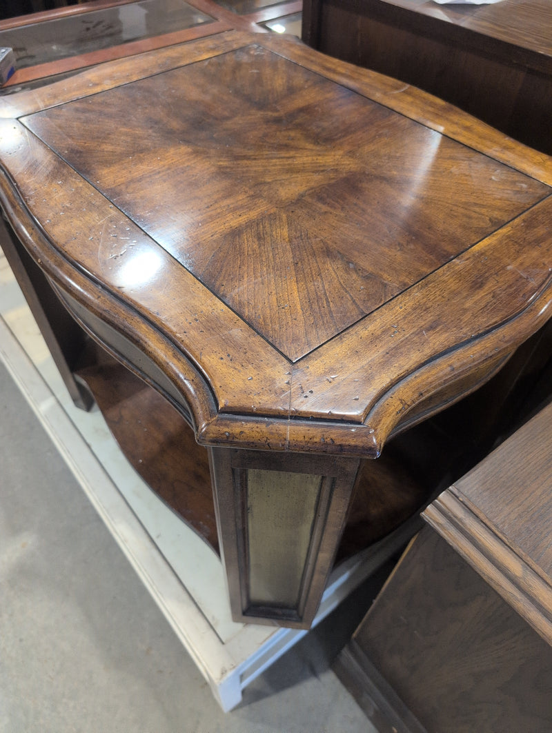 Wooden Rectangular Table with Lower Shelf