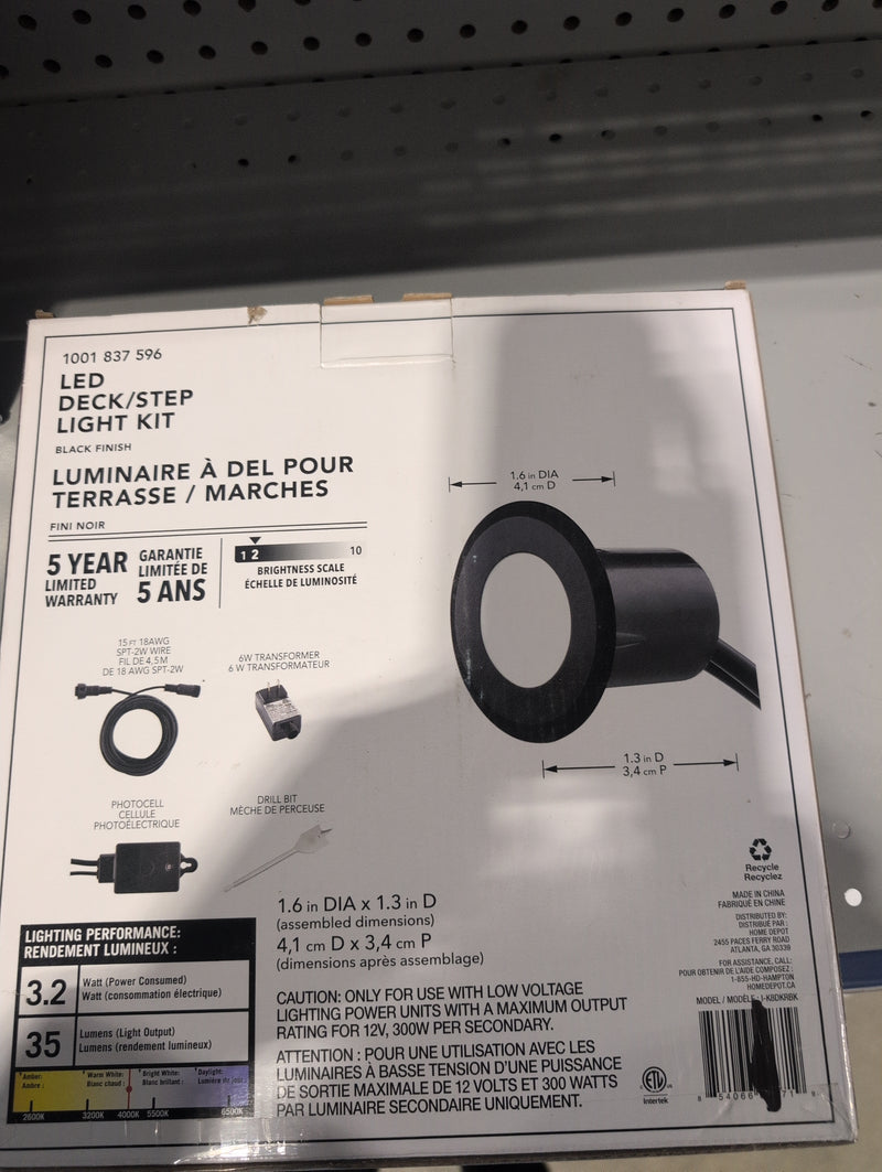 Hampton Bay LED Deck/Step Light Kit