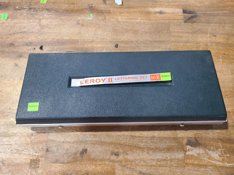 Vintage Keuffel & Esser (K&E) LEROY II Drafting Lettering Set w/ Case & Templates