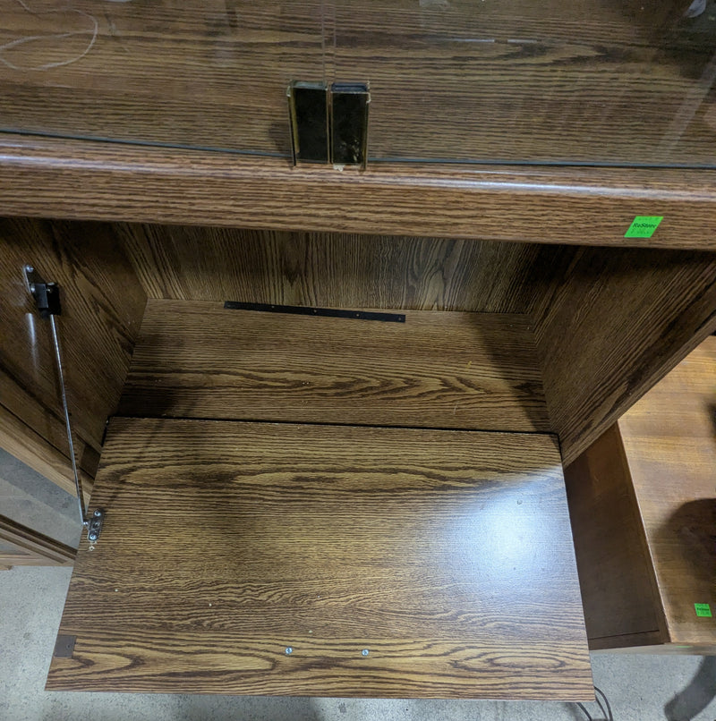 Wooden Cabinet with Fold Out Desk