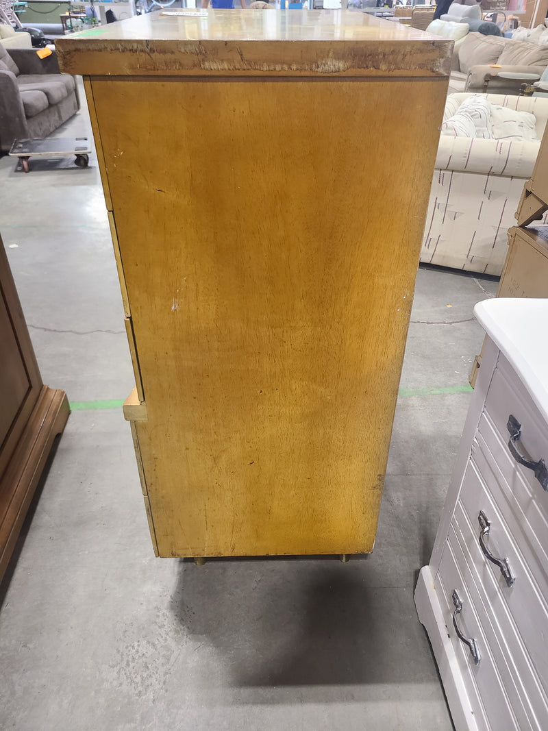 Vintage Mid-Century Modern Chestnut Tallboy Dresser