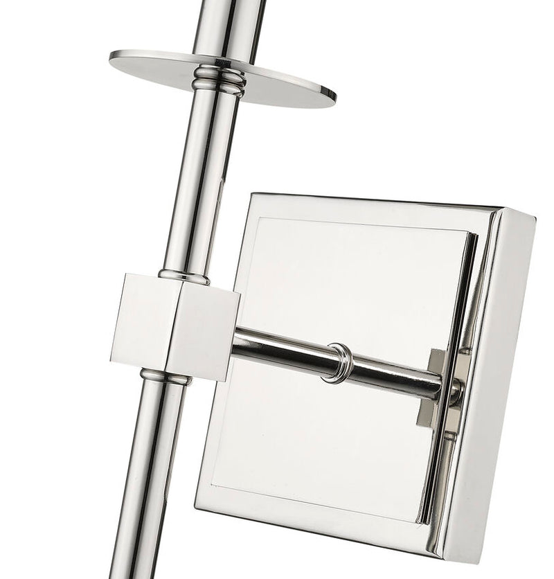 Z-Lite Camila Collection Wall Sconce with Polished Nickel Finish