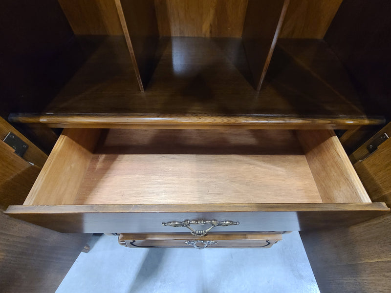 Vintage French Provincial Solid Wood Gentleman's Chest Armoire