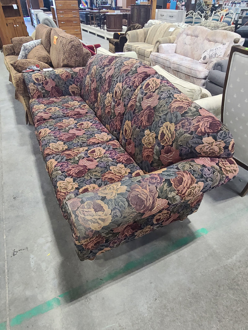 Vintage Tapestry Sofa Bed in Rich Floral Bloom