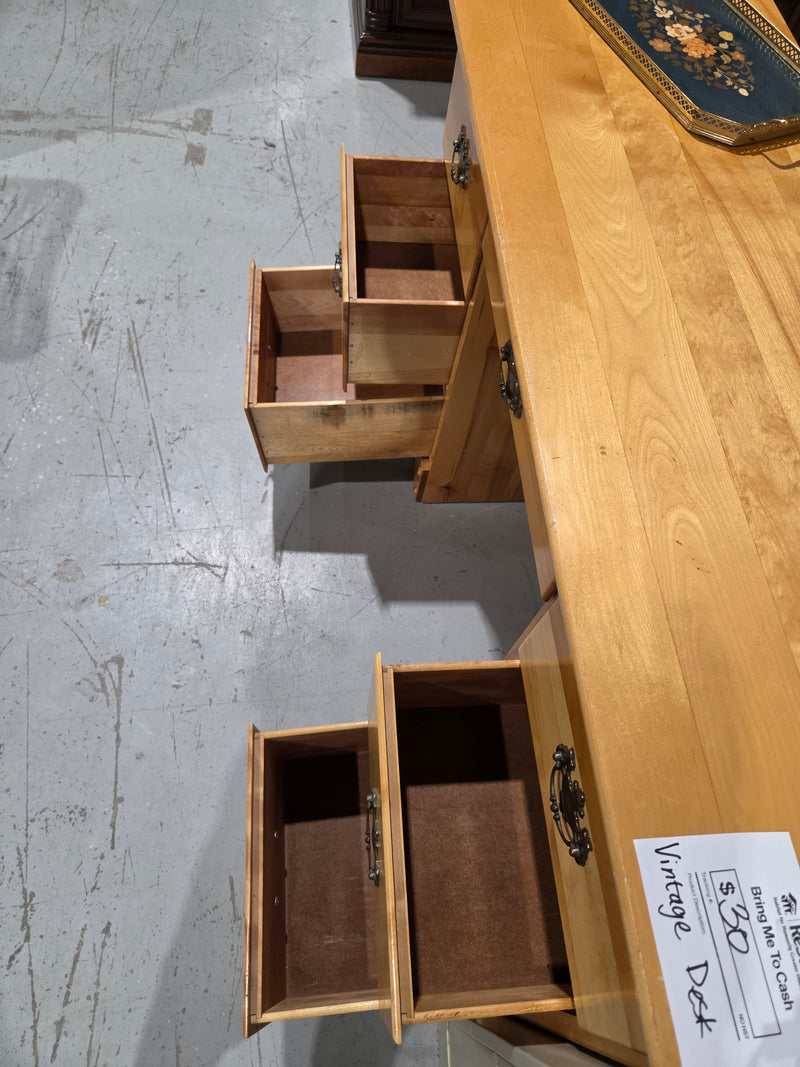 Solid Wood Double-Pedestal Desk