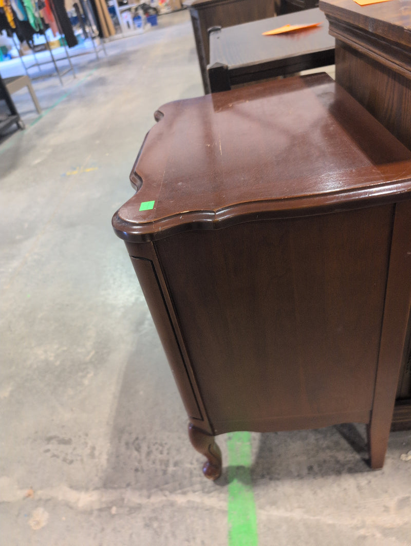 Reddish Brown Solid Wood Nightstand