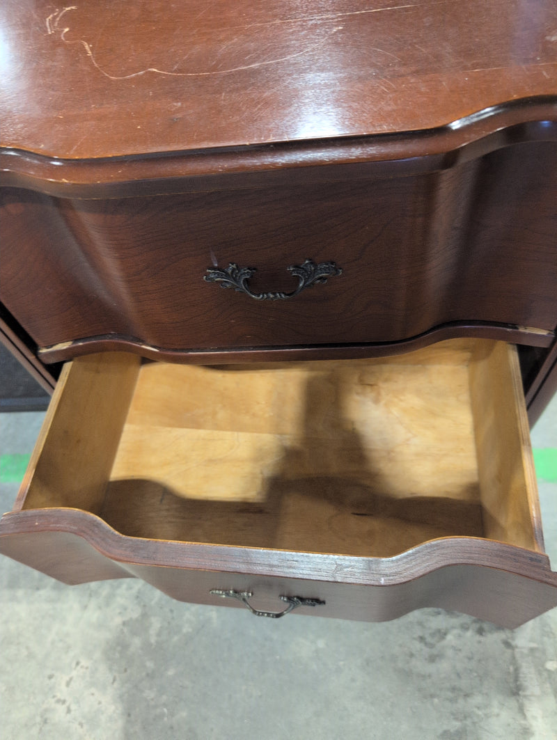 Reddish Brown Solid Wood Nightstand