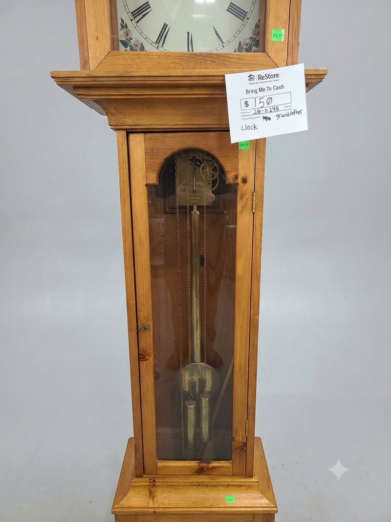 Handcrafted Wooden Grandfather Clock – Vintage 1977