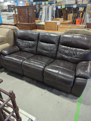 Dark Brown Faux leather reclining Couch