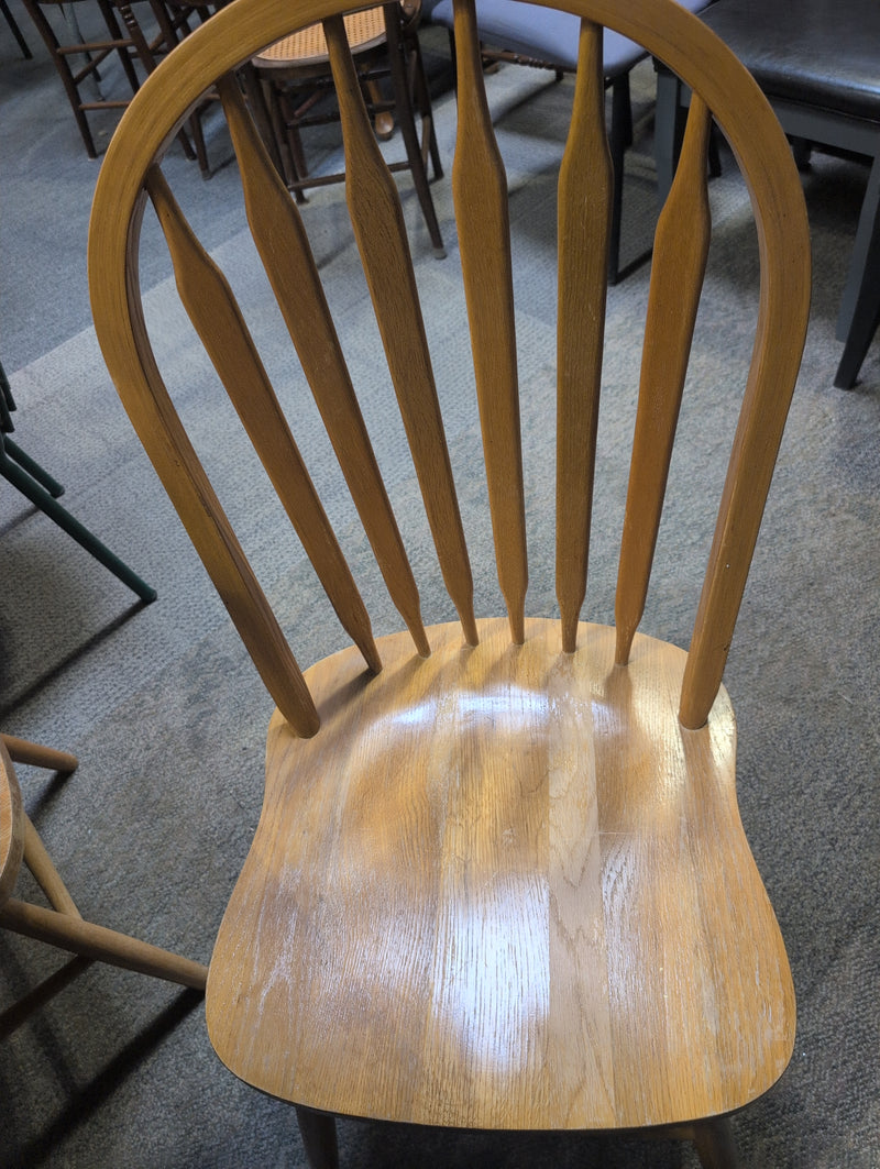 Light Brown Wooden Dining Table with 4 Matching Chairs