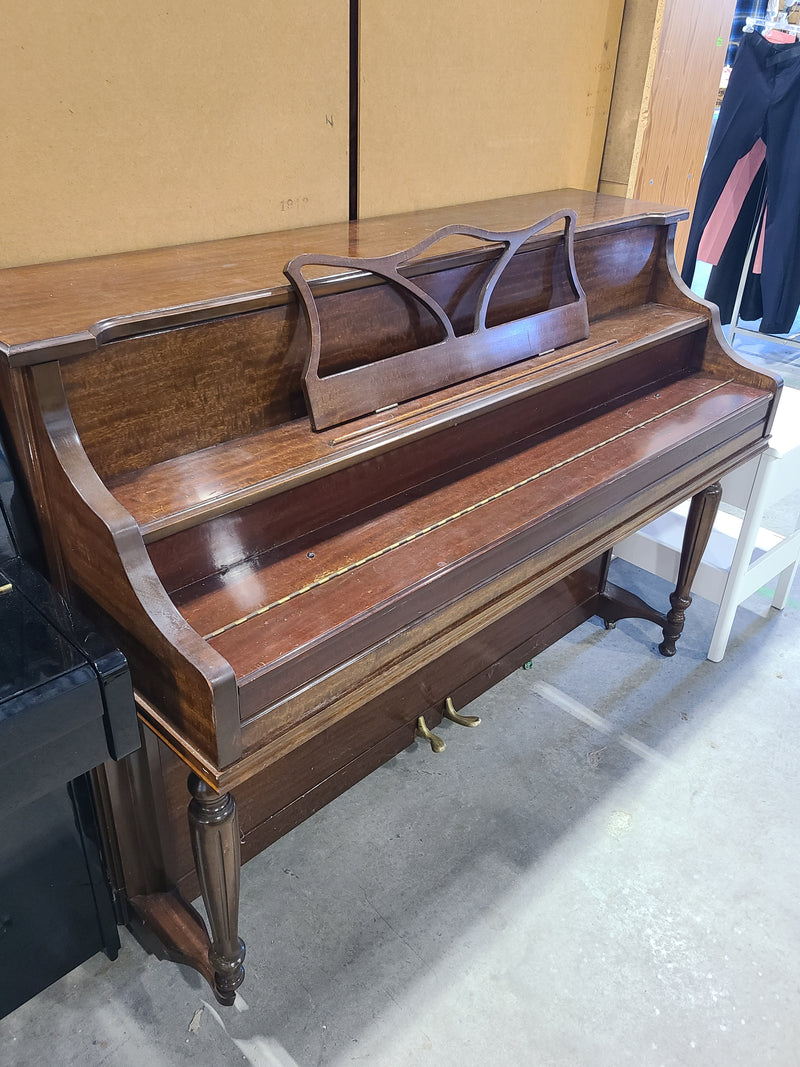 Vintage Sherlock-Manning Mahogany Spinet/Console Piano