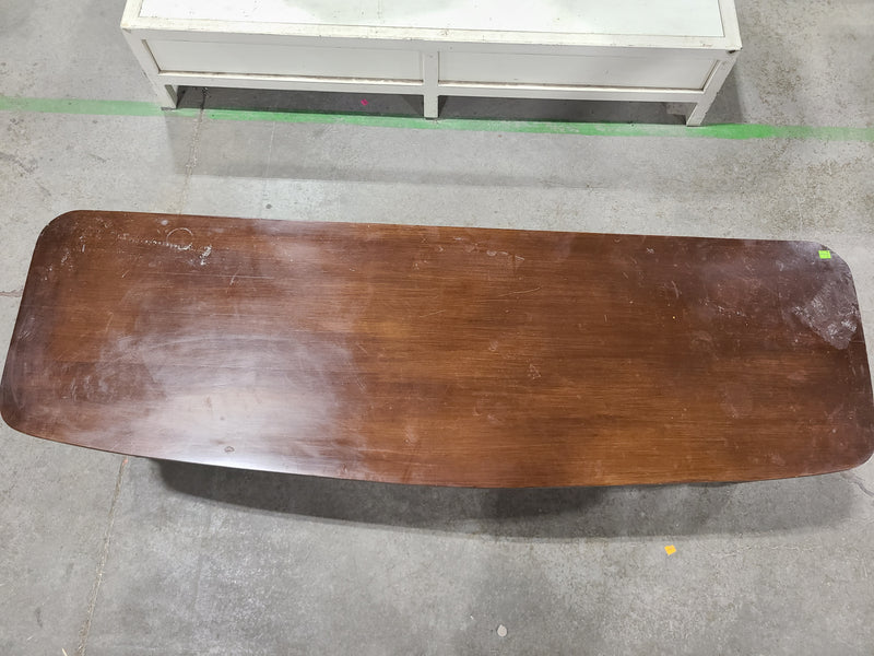 Vintage Mid-Century Curved Wood Coffee Table