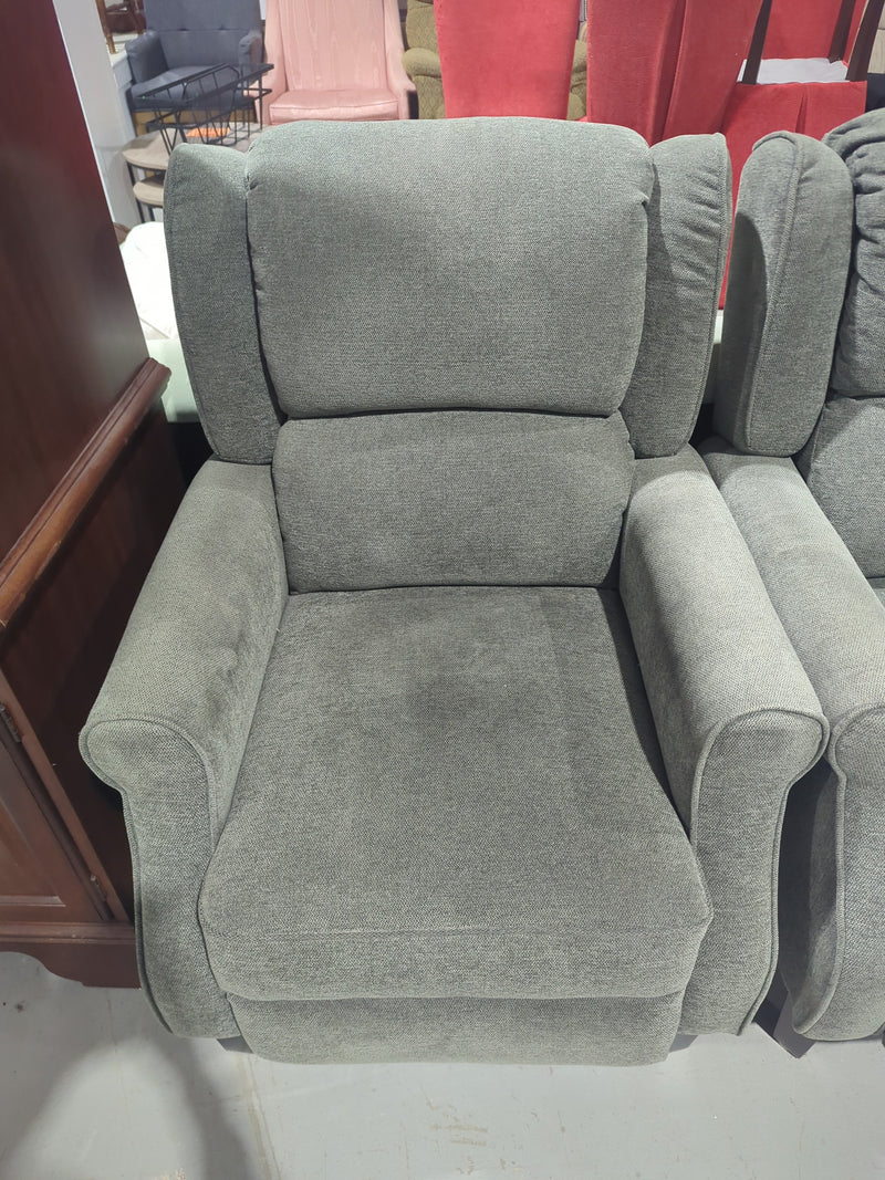 Green Fabric Reclining Armchair