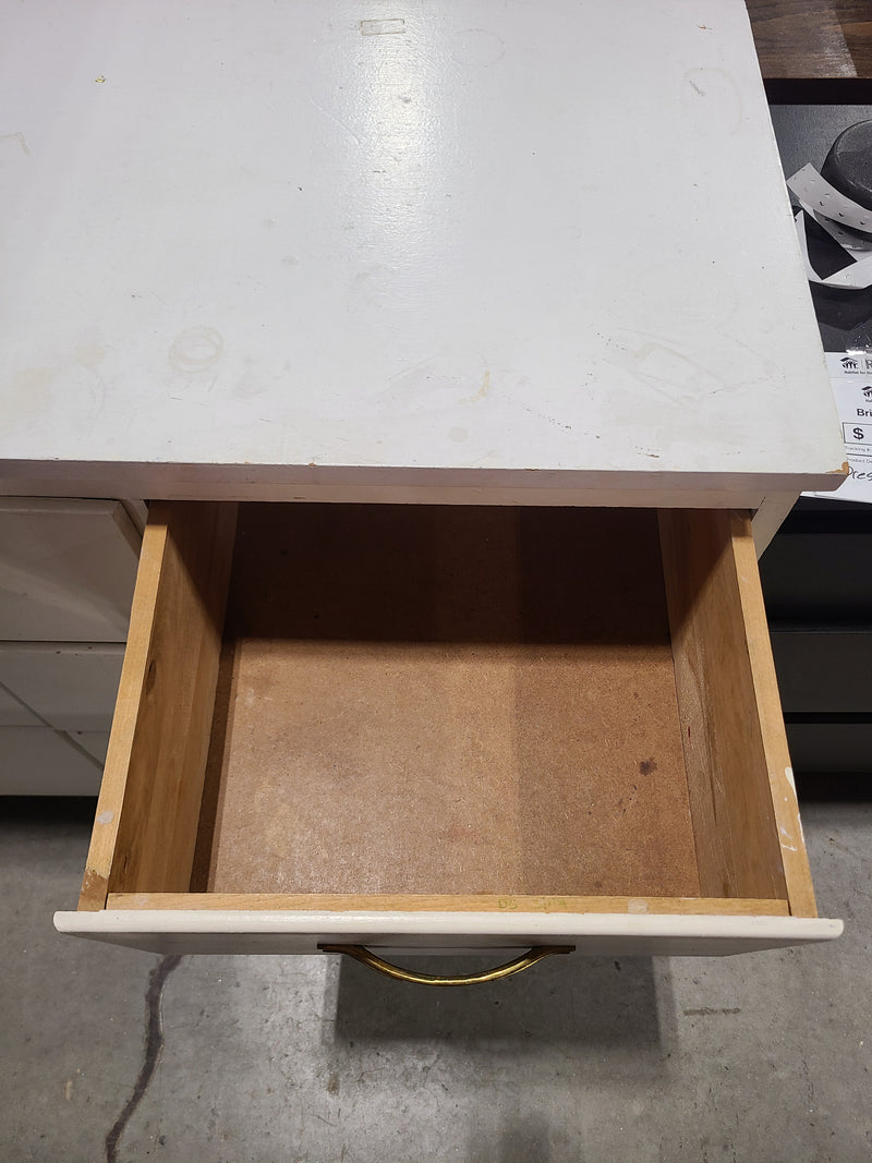 Vintage Style White 7-Drawer Dresser with Brass Hardware