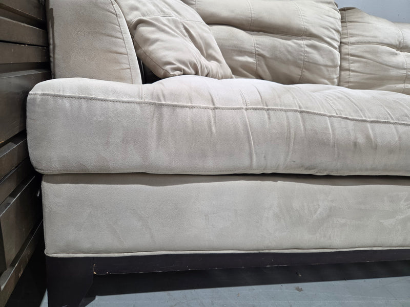 Modern Deep-Seat Beige Sofa
