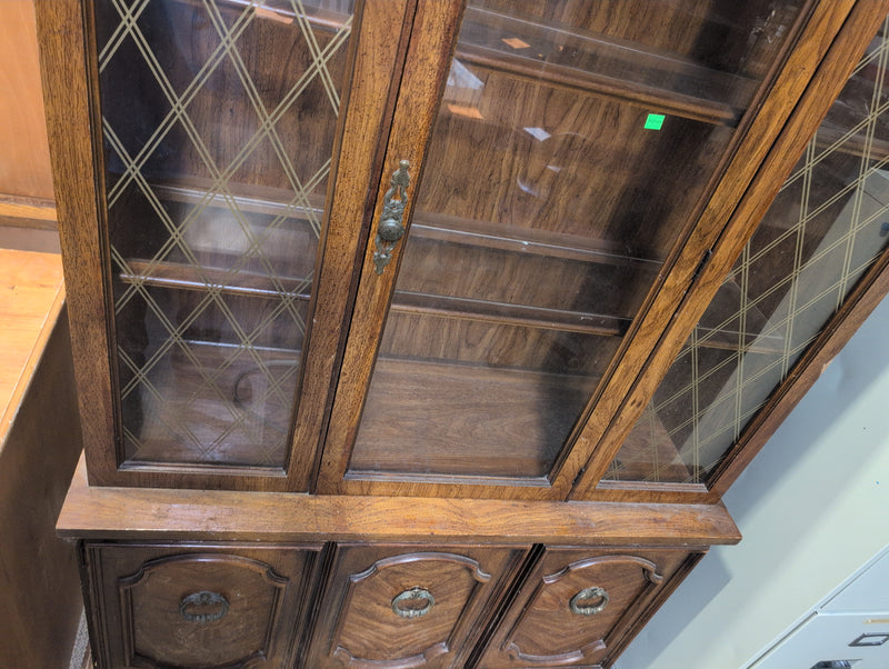 Wooden Buffet with Plastic Shelves
