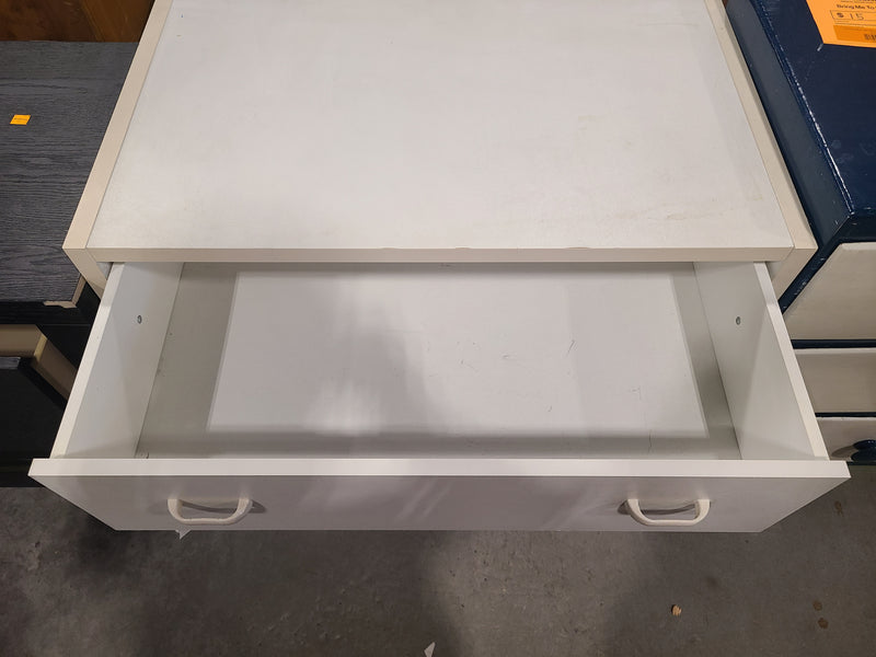 Minimalist White 3-Drawer Lowboy Chest / Dresser