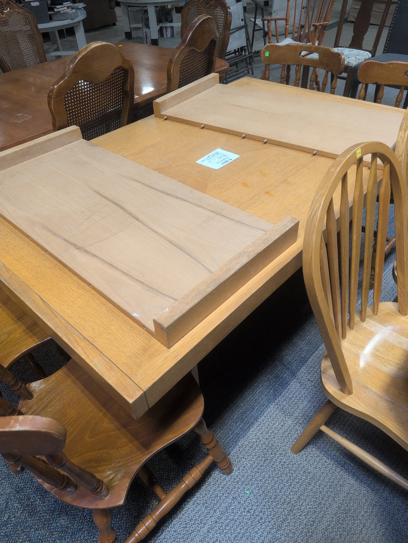Large Rectangular Dining Table with 2 Leaves