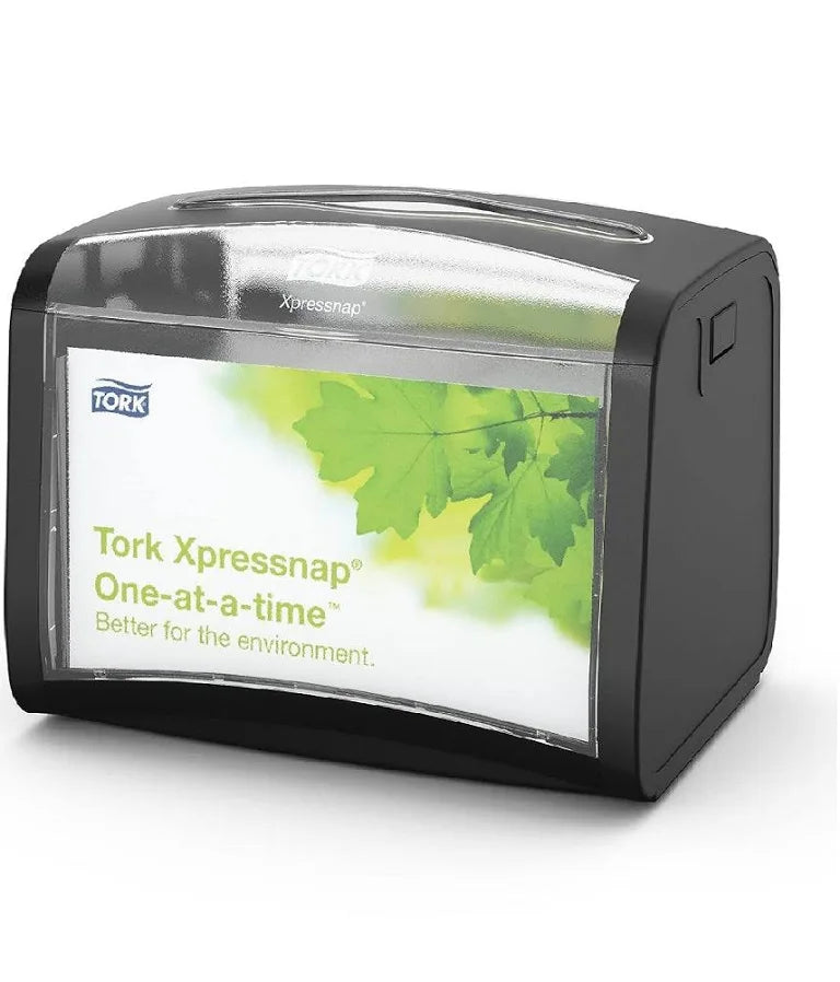 Tork Xpressnap Commercial Tabletop Napkin Dispenser in Black