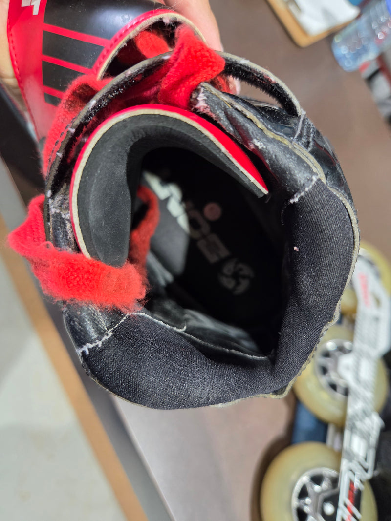 EU38.5 Bont Semi-Race Red Inline Speed Skates with Bag