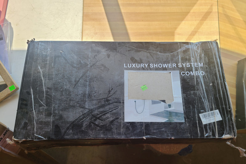 Luxury Ceiling-Mount Rain Shower System Combo Set in Brushed Nickel