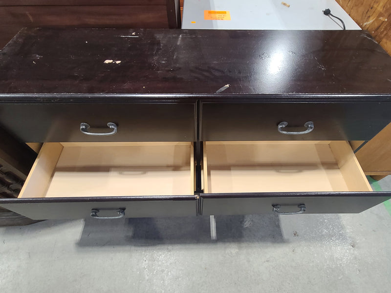 Vintage-Inspired Dark Espresso 6-Drawer Double Dresser