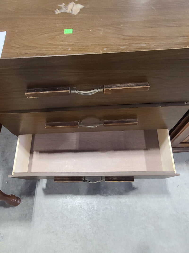 Vintage Mid-Century Style 4-Drawer Dresser in Dark Brown