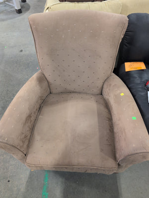 Beige Armchair with Wooden Legs