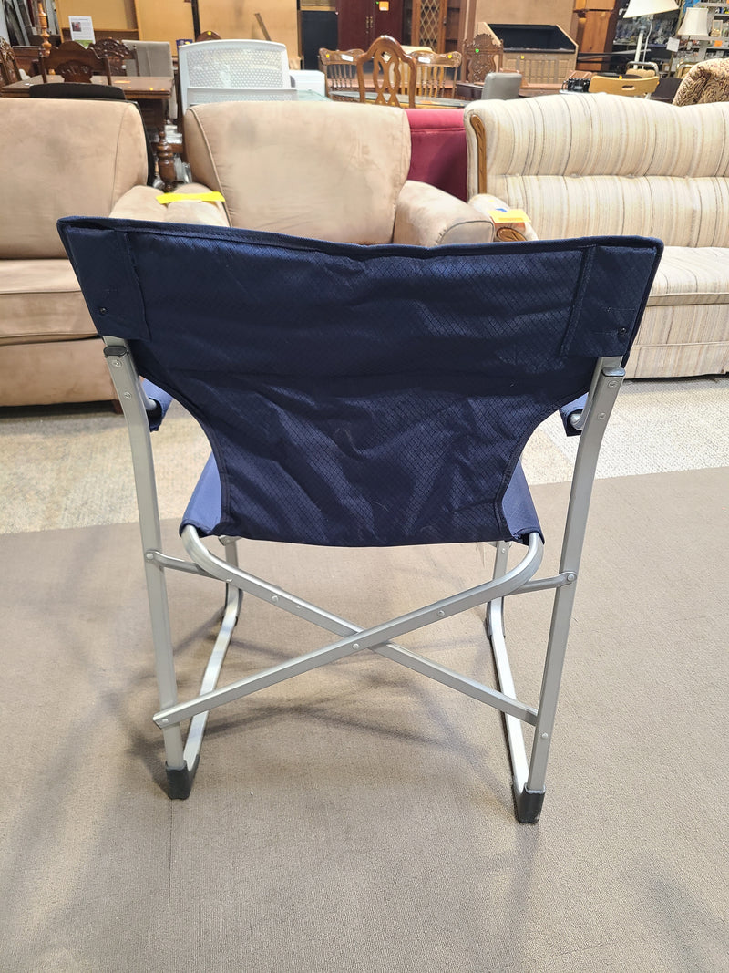 Premium Navy Heavy-Duty Folding Camp & Sports Chair