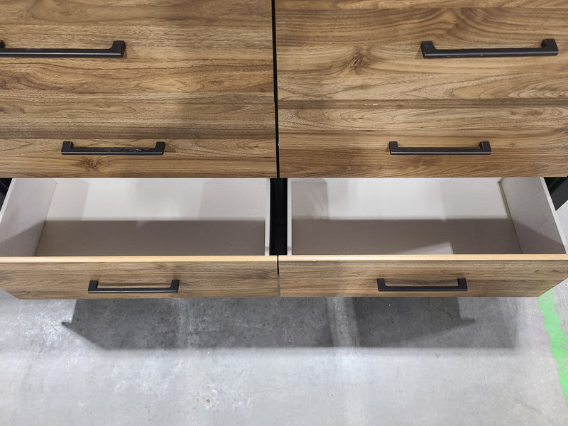 Ashley Furniture "Vertani" 6-Drawer Long Dresser Modern Two-Tone