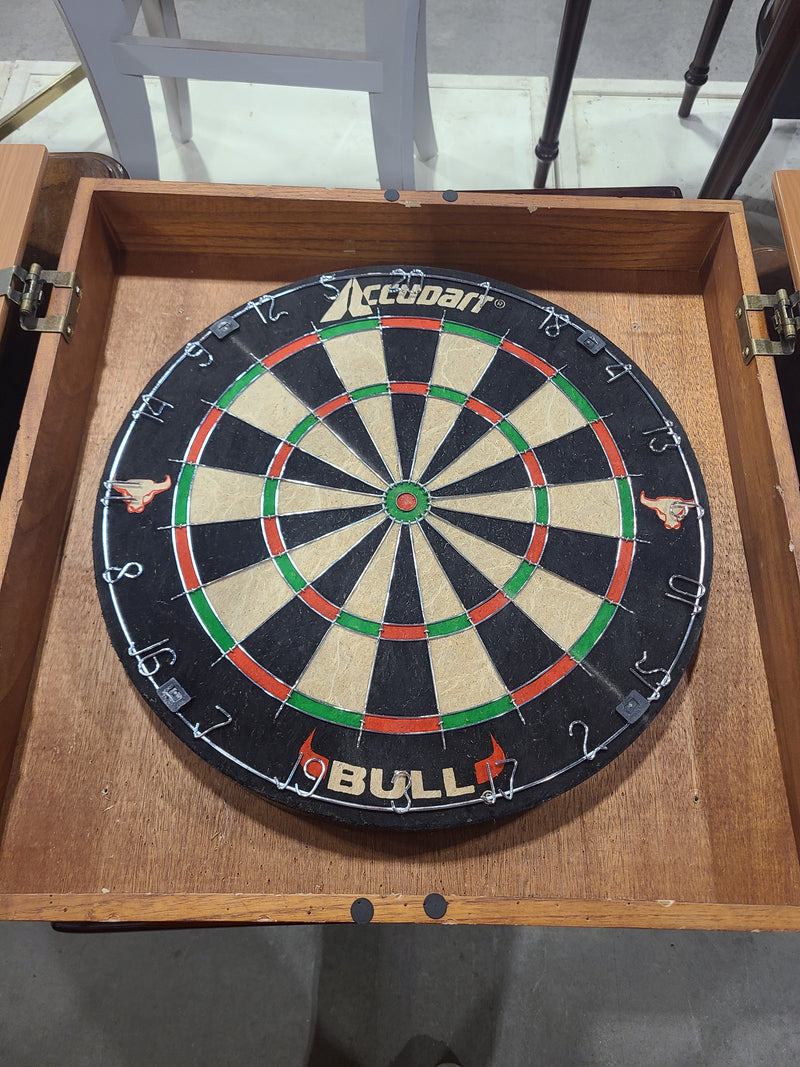 Accudart Wooden Dartboard Cabinet Set with Bristle Board & Darts