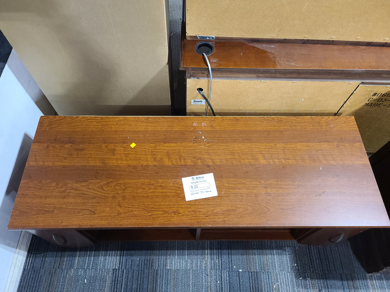 Warm-Toned Wooden TV Stand/Media Console