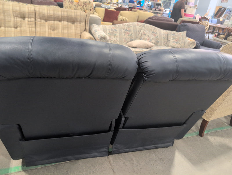 Blue Double Recliner Loveseat