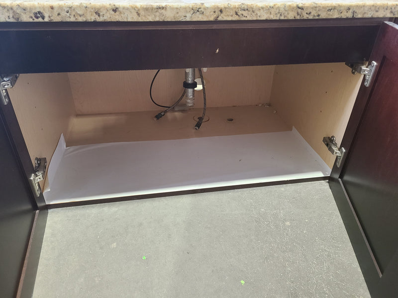 Granite Vanity Top with Sink, Faucet, and Espresso Cabinet Base