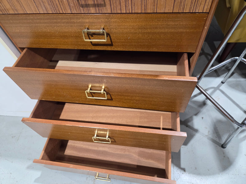 Mid-Century Modern 6-Drawer Tallboy Dresser