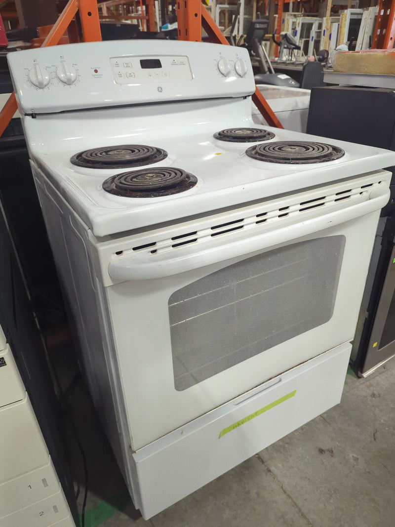 White GE Electric Coil Stove