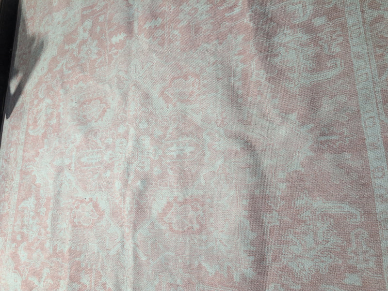 Large Pink and White Rug