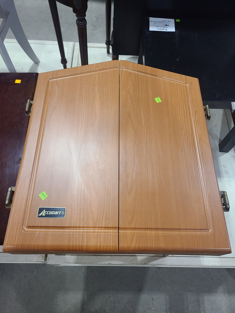 Accudart Wooden Dartboard Cabinet Set with Bristle Board & Darts