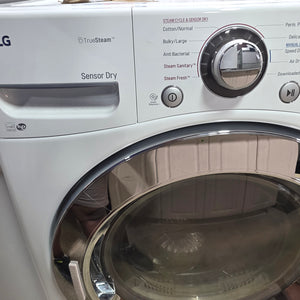 White LG True Steam Washing Machine